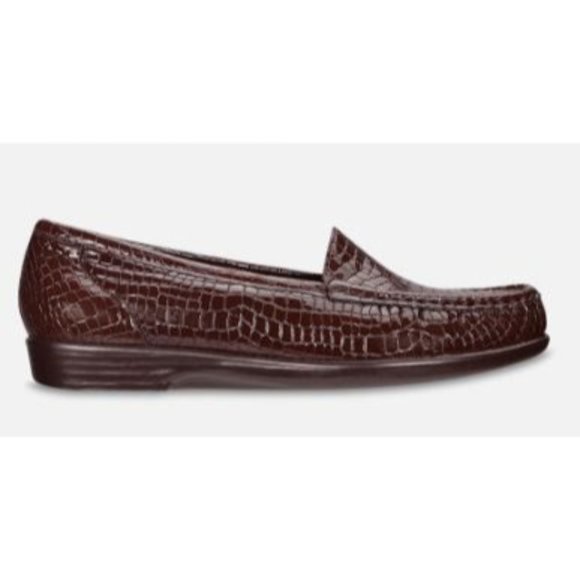 SAS Women's Simplify everyday Slip On Loafer Brown supple leather size 8m pre-ow - Picture 3 of 16